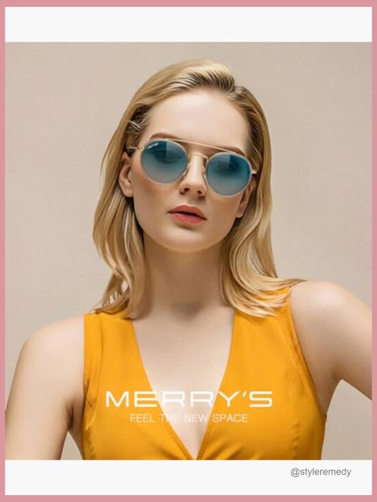Retro Round Polarized Sunglasses with Metal Frame and Double Bridge main image 5